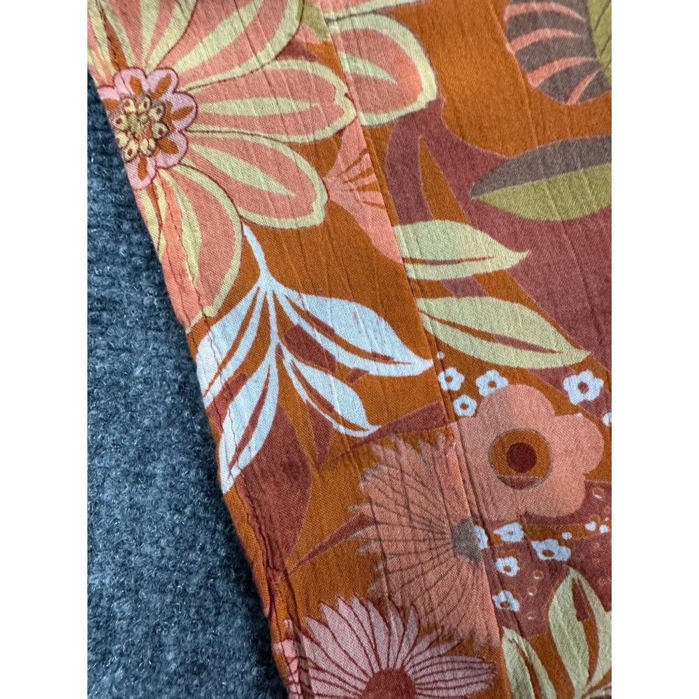 Lola P Dress Medium Floral Asymmetrical Handkerchief Hem Boho Y2K Fairy Tropical - Picture 13 of 15